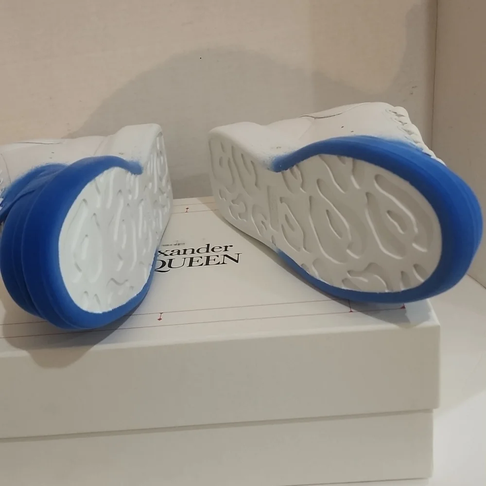 Authentic Alexander McQueen Oversized Spray Flocking Sneakers Men size 8 - Picture 6 of 13